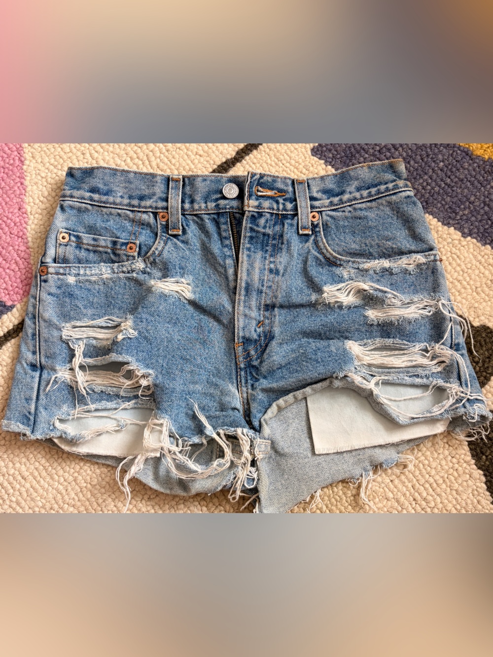 Levi’s Distressed Blue Jean Shorts